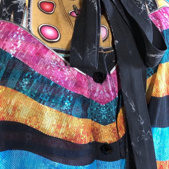 Mary Katrantzou 100% silk Milana Blouse in size 10 (fits like an 8) - Picture 7 of 16